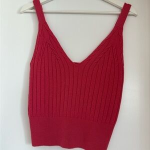 Wilfred Coral Knit V-Neck Top
